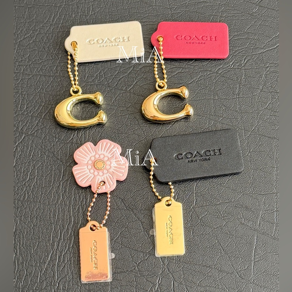 Coach Purse Charms Bag Tags Keychain Accessories (4pcs)